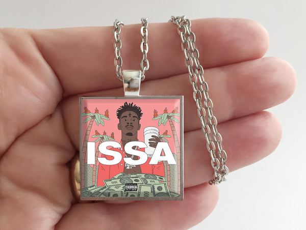 21 Savage - Issa Album - Album Cover Art Pendant Necklace - Hollee