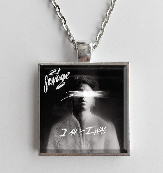 21 Savage - I Am > I Was - Album Cover Art Pendant Necklace - Hollee