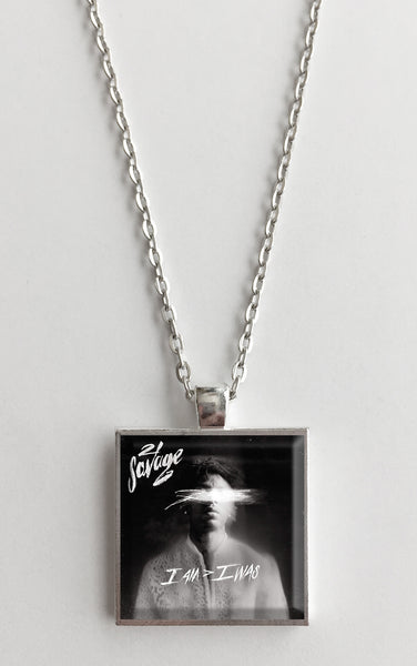 21 Savage - I Am > I Was - Album Cover Art Pendant Necklace - Hollee