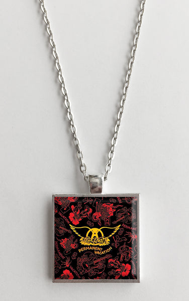 Aerosmith - Permanent Vacation - Album Cover Art Pendant Necklace - Hollee