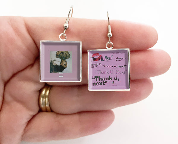 Ariana Grande - Thank U, Next - Album Cover Art Earrings - Hollee