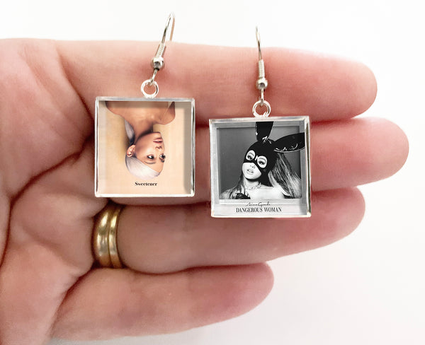 Ariana Grande - Sweetener & Dangerous Woman - Album Cover Art Earrings - Hollee