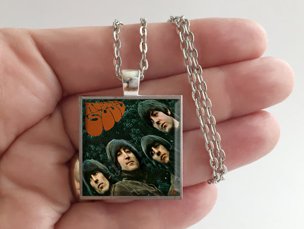 The Beatles - Rubber Soul - Album Cover Art Pendant Necklace - Hollee