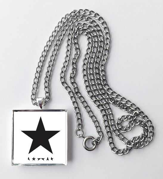 David Bowie - Blackstar - Album Cover Art Pendant Necklace - Hollee