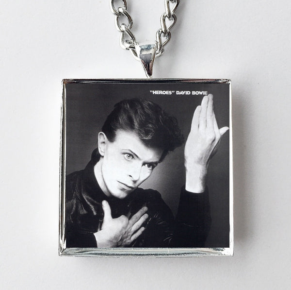 David Bowie - Heroes - Album Cover Art Pendant Necklace - Hollee