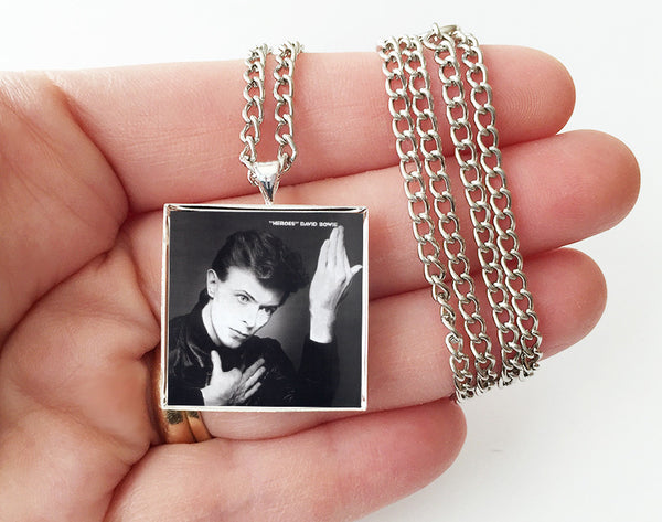 David Bowie - Heroes - Album Cover Art Pendant Necklace - Hollee