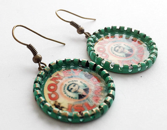 Coney Island Tillie Face Earrings Brooklyn NY - Hollee