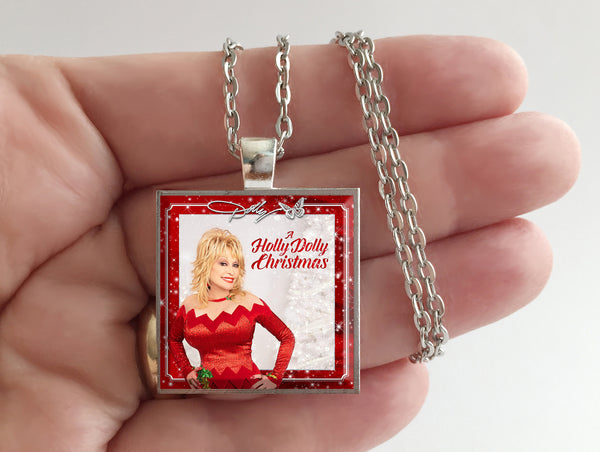 Dolly Parton - A Holly Dolly Christmas - Album Cover Art Pendant Necklace