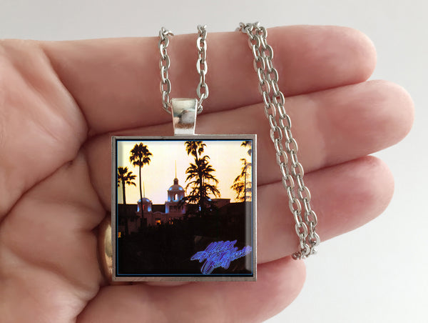 The Eagles - Hotel California - Album Cover Art Pendant Necklace - Hollee