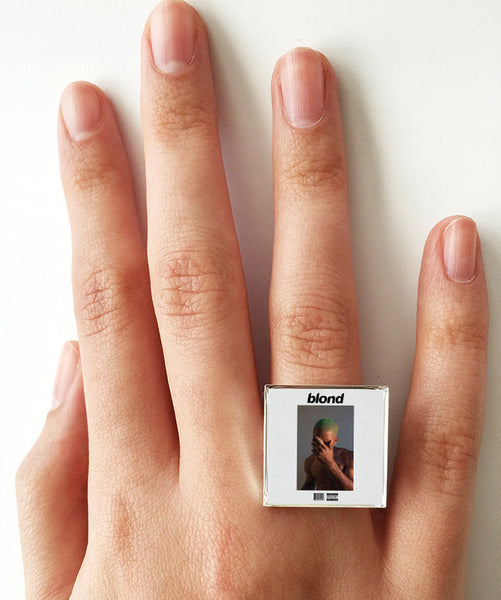 Frank Ocean - Blonde - Album Cover Art Adjustable Ring - Hollee