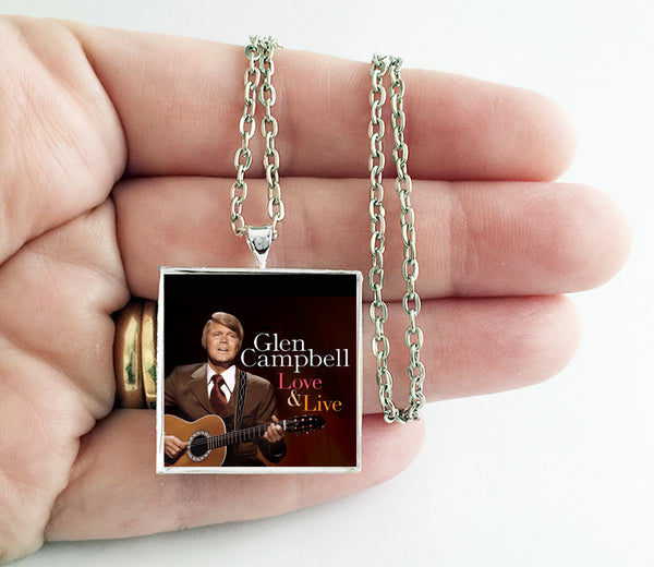 Glen Campbell - Love & Live - Album Cover Art Pendant Necklace - Hollee