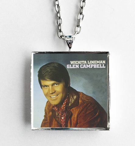 Glen Campbell - Wichita Lineman - Album Cover Art Pendant Necklace - Hollee