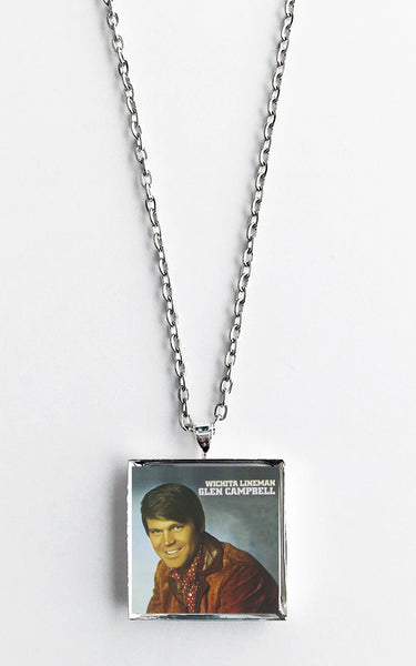 Glen Campbell - Wichita Lineman - Album Cover Art Pendant Necklace - Hollee