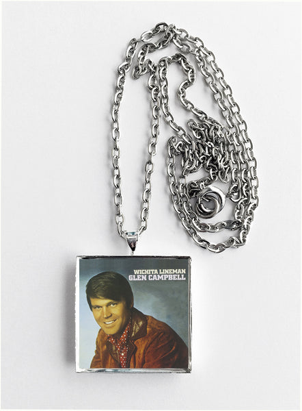 Glen Campbell - Wichita Lineman - Album Cover Art Pendant Necklace - Hollee