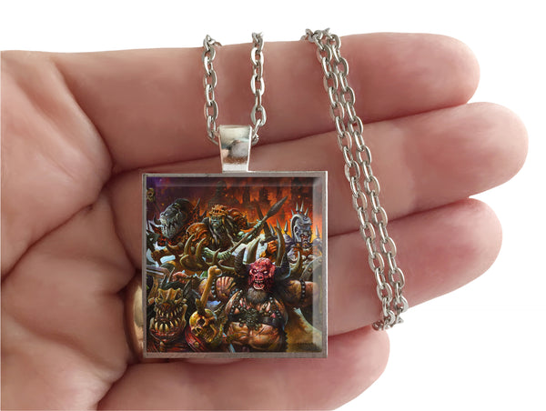 Gwar - The New Dark Ages- Album Cover Art Pendant Necklace