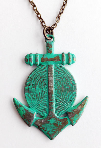 Coney Island NY Parachute Jump Anchor Pendant Necklace - Hollee