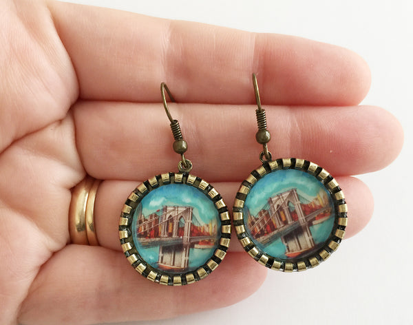 Brooklyn Bridge New York Earrings - Hollee