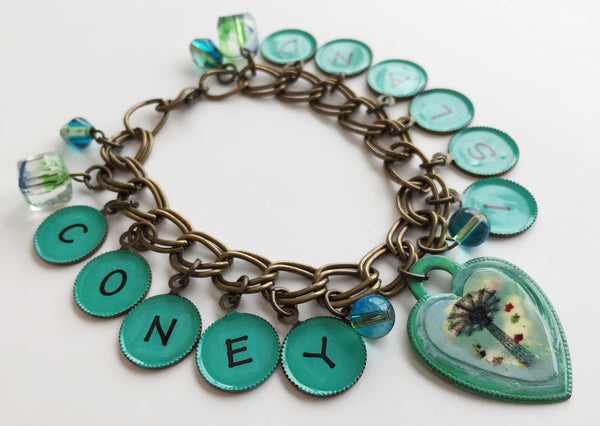 Coney Island NY Parachute Jump Charm Bracelet - Hollee