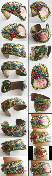 Coney Island NY Mermaid & Tillie Rhinestone Jeweled Cuff Bracelet - Hollee