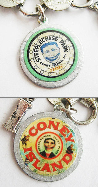 Coney Island Brooklyn Steeplechase Tillie Souvenir Charm Bracelet - Hollee