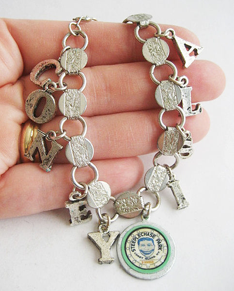 Coney Island Brooklyn Steeplechase Tillie Souvenir Charm Bracelet - Hollee