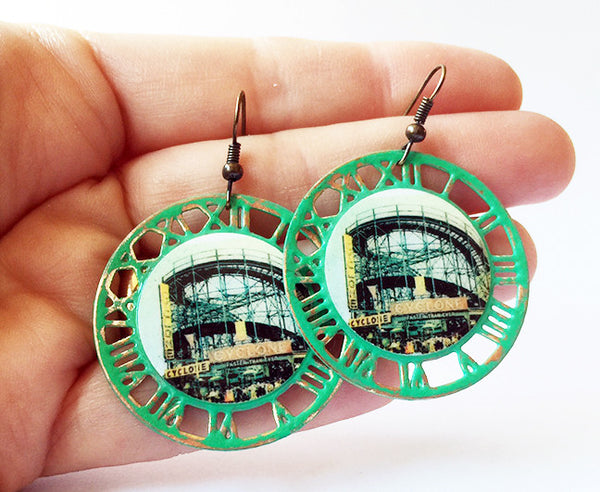 Coney Island Brooklyn Cyclone Rollercoaster Earrings - Hollee