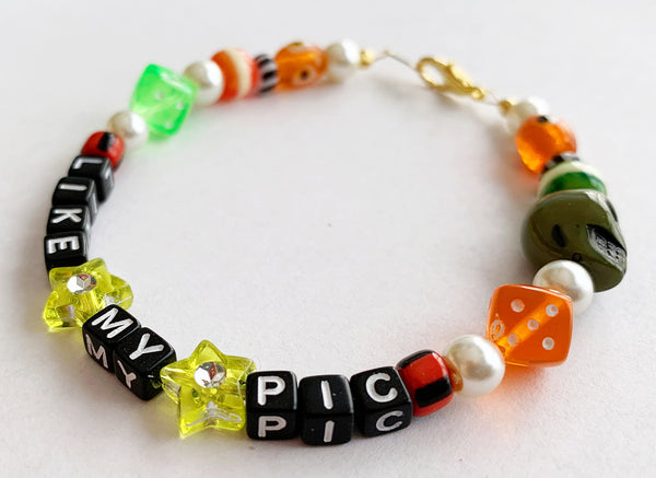 Like My Pic Social Media Bead Bracelet