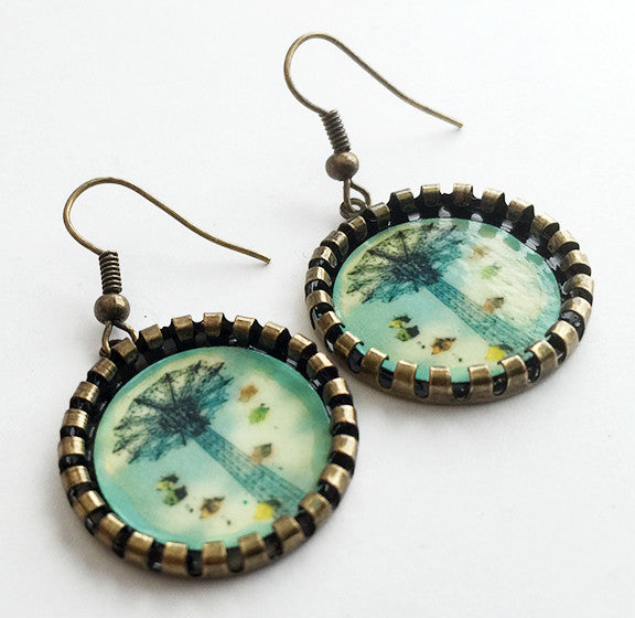Coney Island Parachute Jump Earrings Brooklyn NY - Hollee