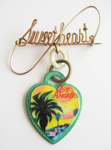 Los Angeles California Souvenir Sweetheart Pin - Hollee