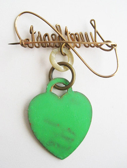 Coney Island Tillie Funny Face Sweetheart Pin Brooklyn NY - Hollee