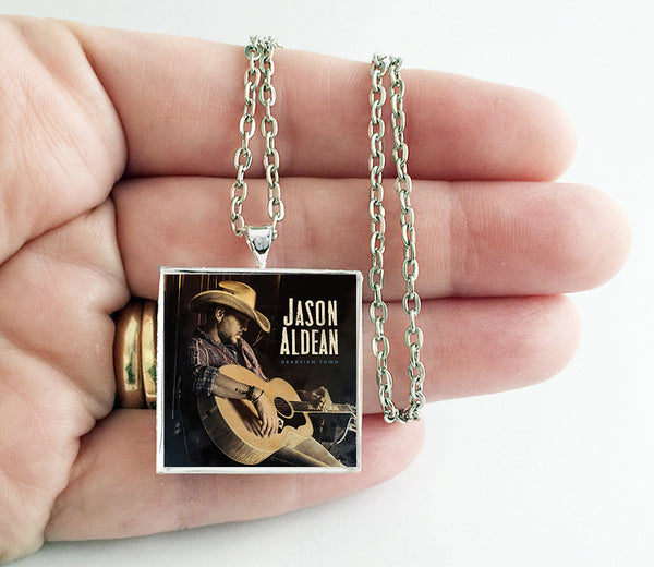 Jason Aldean - Rearview Town - Album Cover Art Pendant Necklace - Hollee