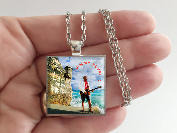 Jimmy Buffet - Life on the Flip Side - Album Cover Art Pendant Necklace - Hollee