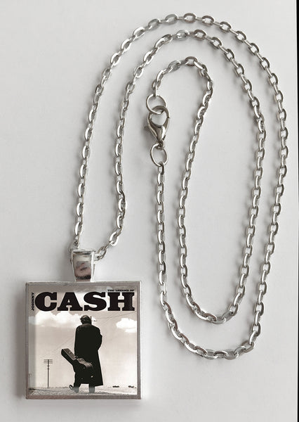 Johnny Cash - The Legend Of - Album Cover Art Pendant Necklace - Hollee