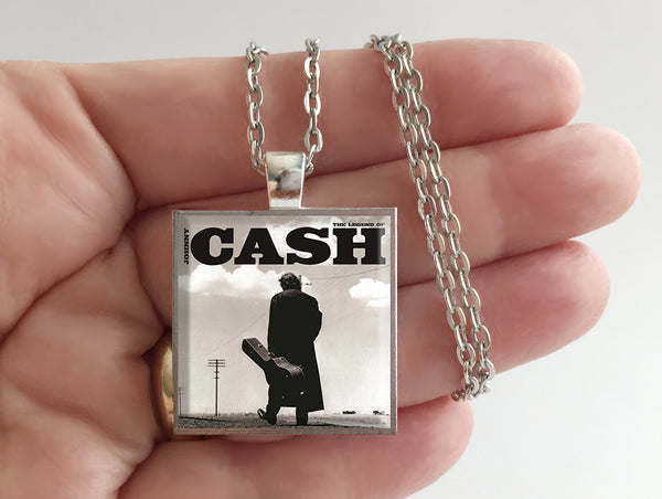 Johnny Cash - The Legend Of - Album Cover Art Pendant Necklace - Hollee