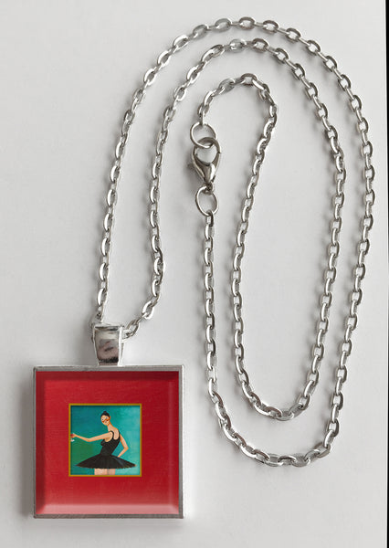 Kanye West - My Beautiful Dark Twisted Fantasy - Album Cover Art Pendant Necklace - Hollee