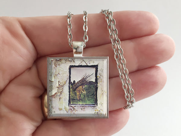 Led Zeppelin - IV - Album Cover Art Pendant Necklace - Hollee