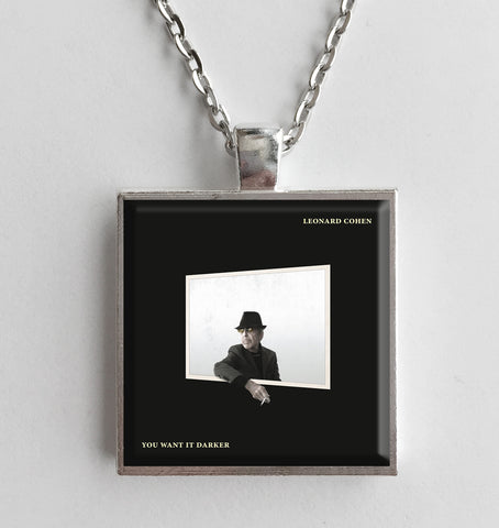 Leonard Cohen - You Want it Darker - Album Cover Art Pendant Necklace - Hollee