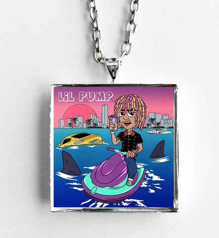 Lil Pump - Self Titled - Album Cover Art Pendant Necklace - Hollee