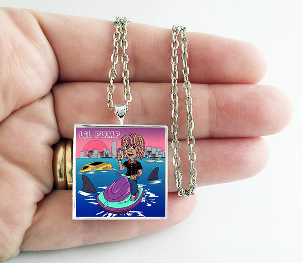 Lil Pump - Self Titled - Album Cover Art Pendant Necklace - Hollee