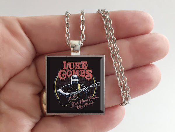 Luke Combs - Beer Never Broke My Heart - Album Cover Art Pendant Necklace - Hollee