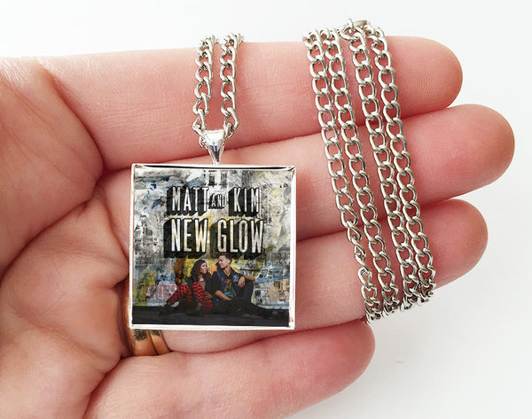 Matt and Kim - New Glow - Album Cover Art Pendant Necklace - Hollee