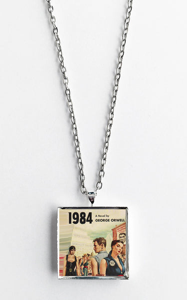 1984 - George Orwell - Book Cover Art Necklace - Hollee