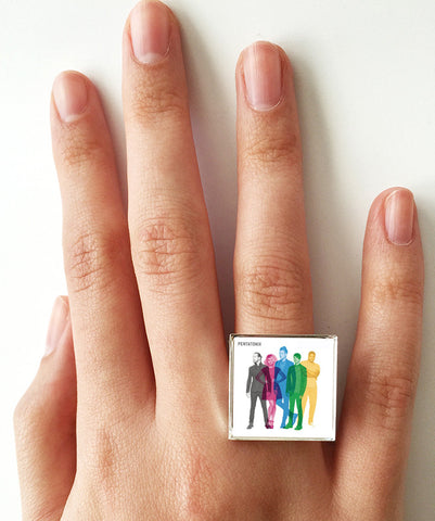 Pentatonix - Self Titled - Album Cover Art Adjustable Ring - Hollee