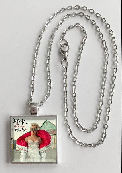 P!nk - Beautiful Trauma - Album Cover Art Pendant Necklace - Hollee