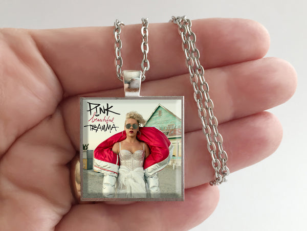 P!nk - Beautiful Trauma - Album Cover Art Pendant Necklace - Hollee