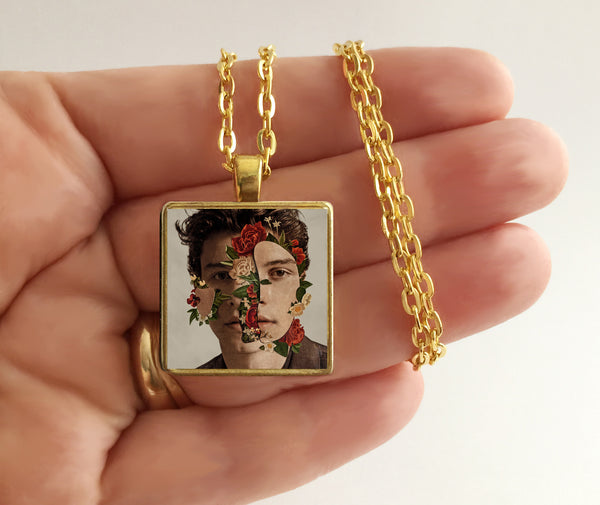 Shawn Mendes - The Album - Album Cover Art Pendant Necklace (Goldtone) - Hollee