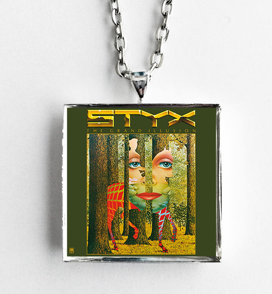 Styx - Grand Illusion - Album Cover Art Pendant Necklace - Hollee