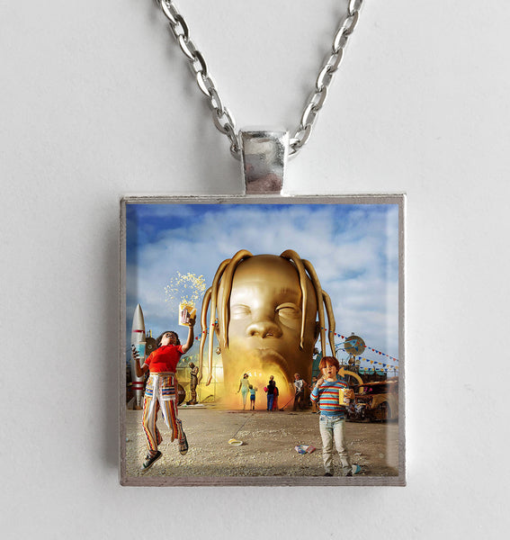 Travis Scott - Astroworld - Album Cover Art Pendant Necklace - Hollee