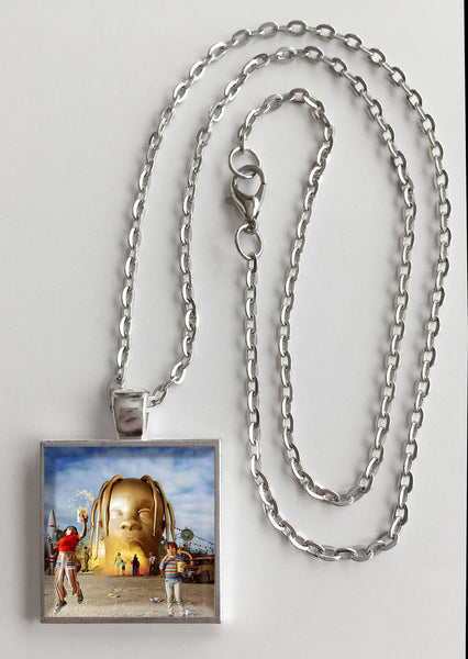 Travis Scott - Astroworld - Album Cover Art Pendant Necklace - Hollee