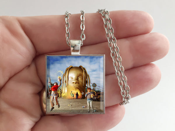 Travis Scott - Astroworld - Album Cover Art Pendant Necklace - Hollee